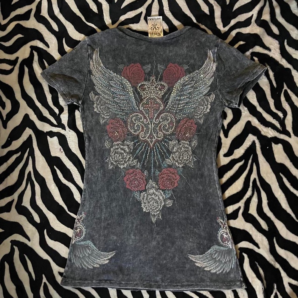 Bling v neck shirt